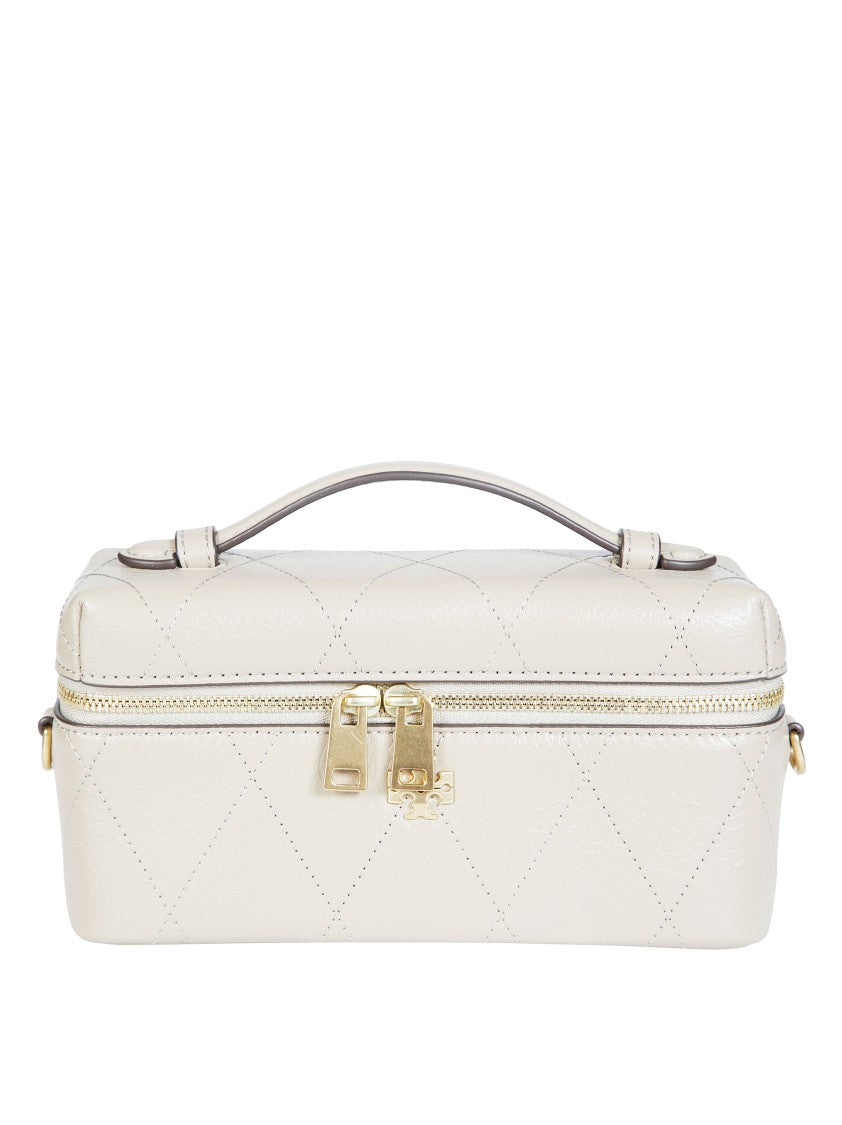 Tory Burch Charlie Quilted Gold Hardware Vanity Case