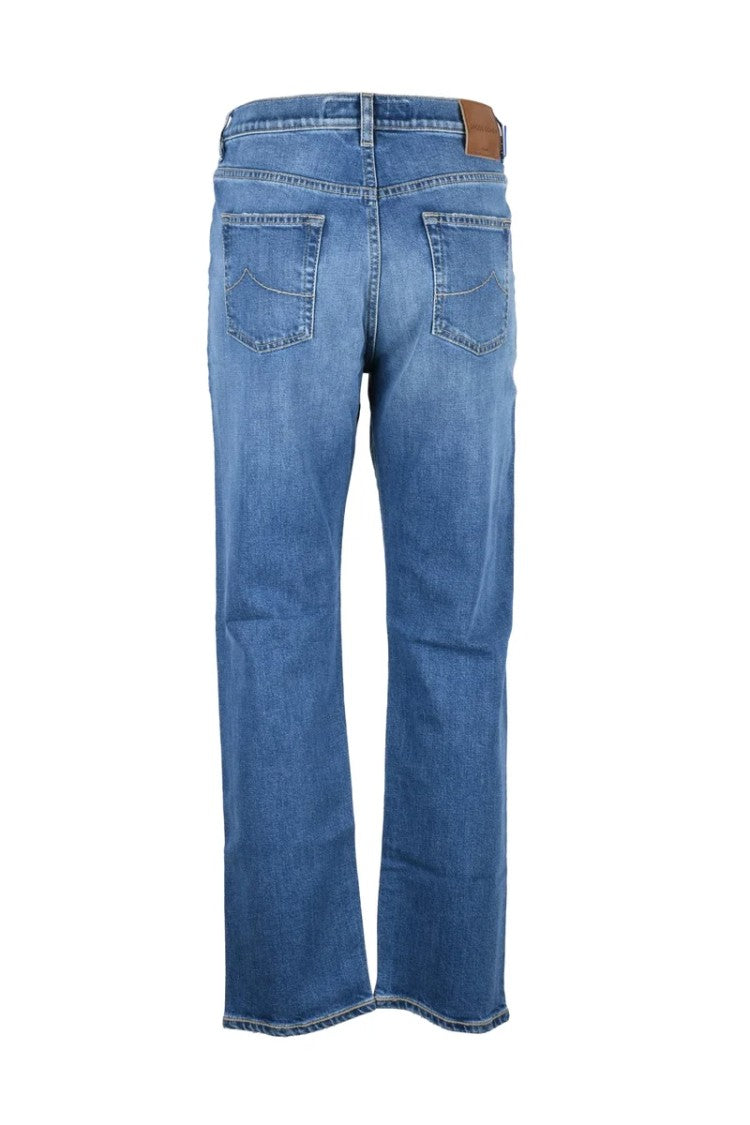 Jacob Cohen Mid-Rise Blue Denim Jeans