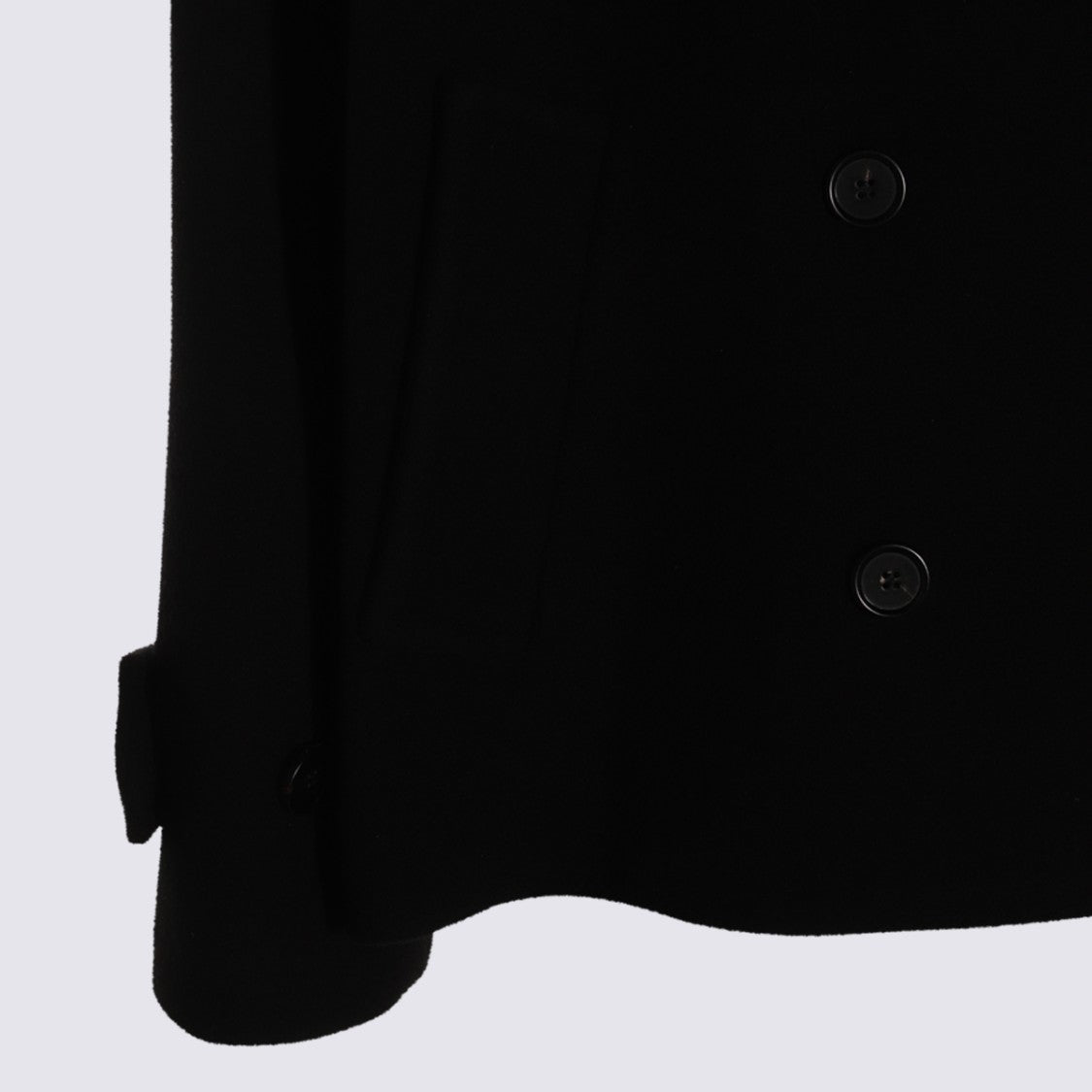 Chloé Double-Breasted Short Coat With Wide Lapel