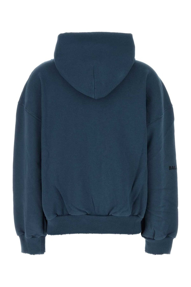 Balenciaga Blue Cotton Sweatshirt