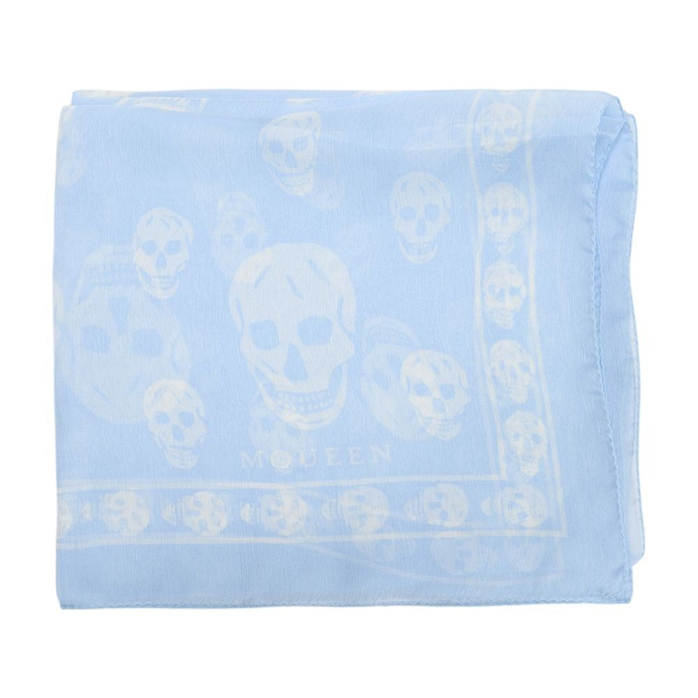 Alexander Mcqueen Ca Skull Scarf - Alexander Mcqueen - Silk - Blue