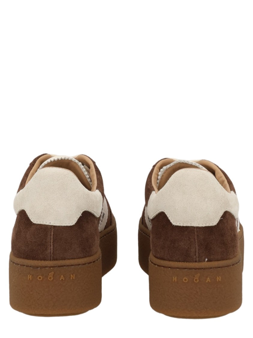 Hogan Cool Rich Brown Suede Calfskin Sneakers