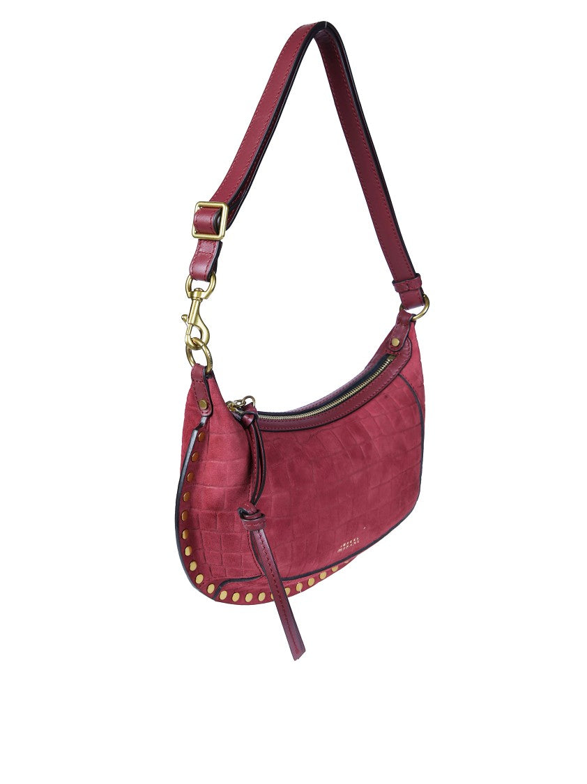 Isabel Marant Oskan Moon-Gb Crescent Textured Leather Shoulder Bag