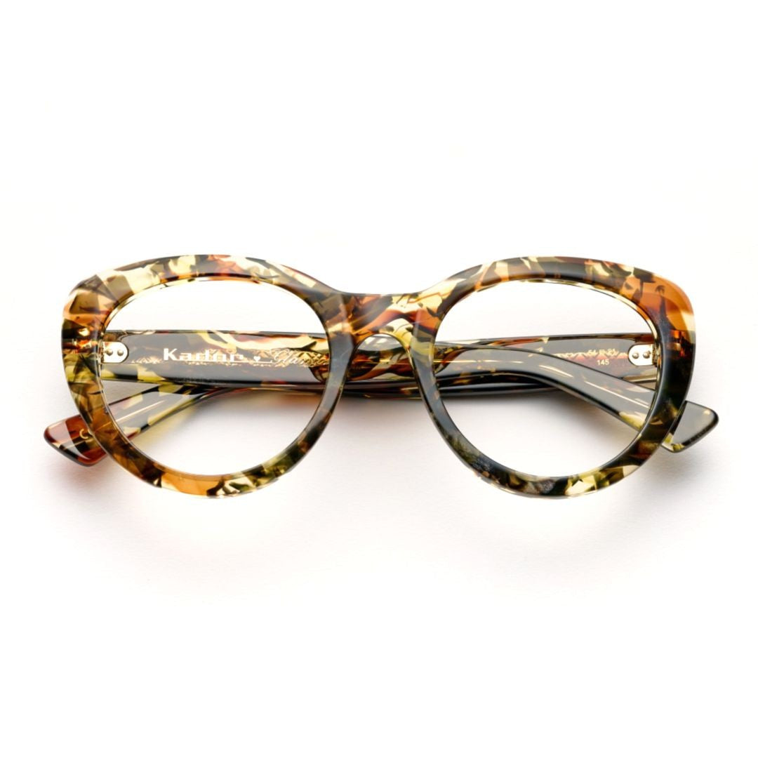 Kador Sophia Glamour Rounded Tortoiseshell Frame Sunglasses With Glossy Finish