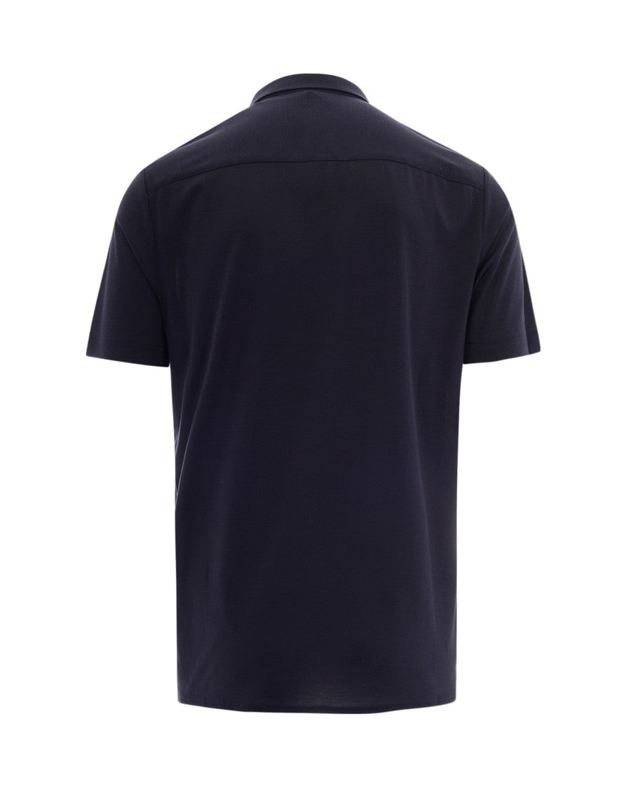 Emporio Armani Slim-Fit Short-Sleeve Shirt With Classic Collar And Discreet Logo