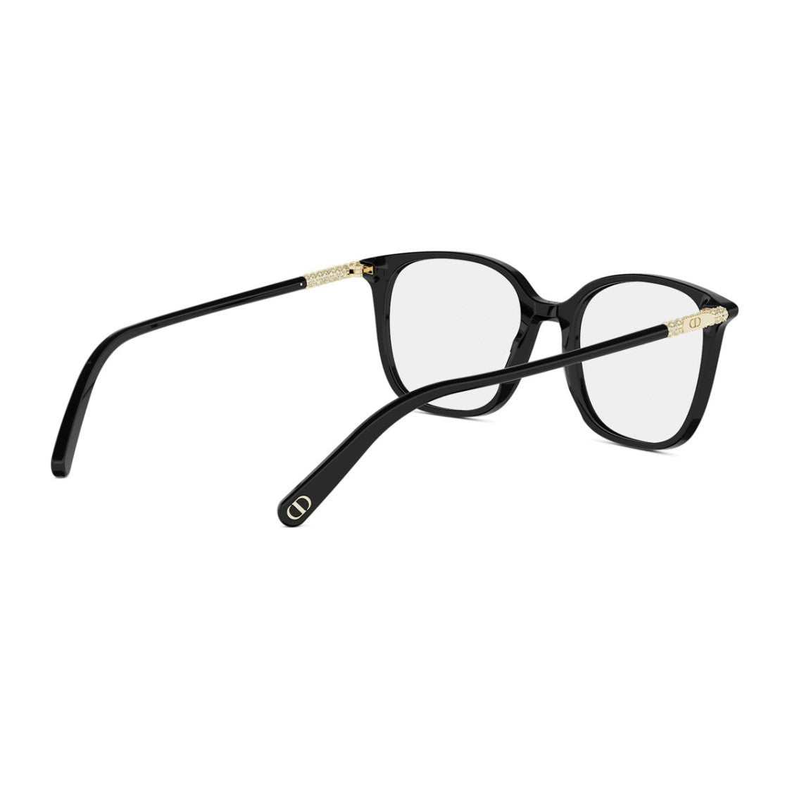Dior Glossy Black Acetate Eyewear With Metallic Details