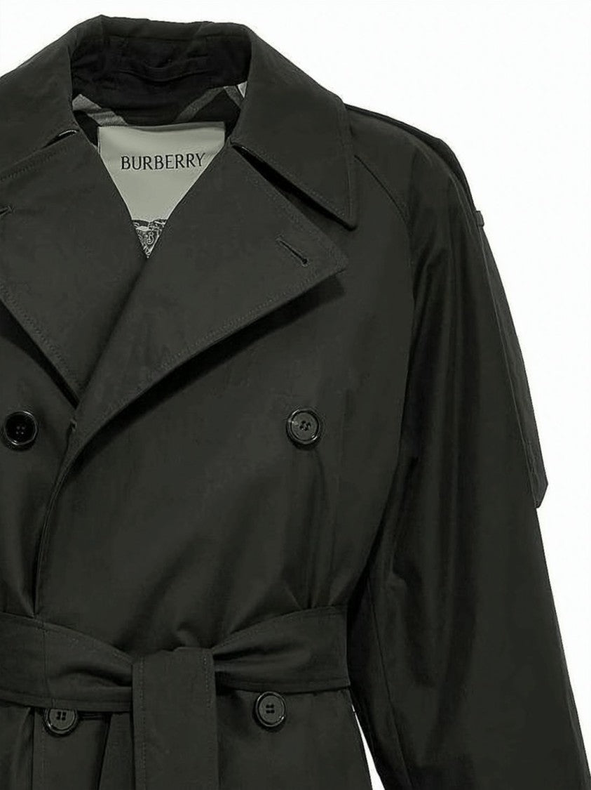 Burberry Double-Breasted Trench Coat With Belted Waist