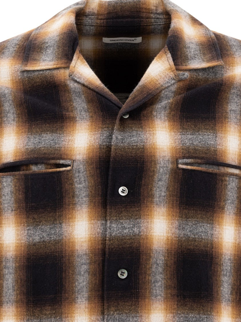 Undercover Plaid Check Shirt With Distressed Detailing