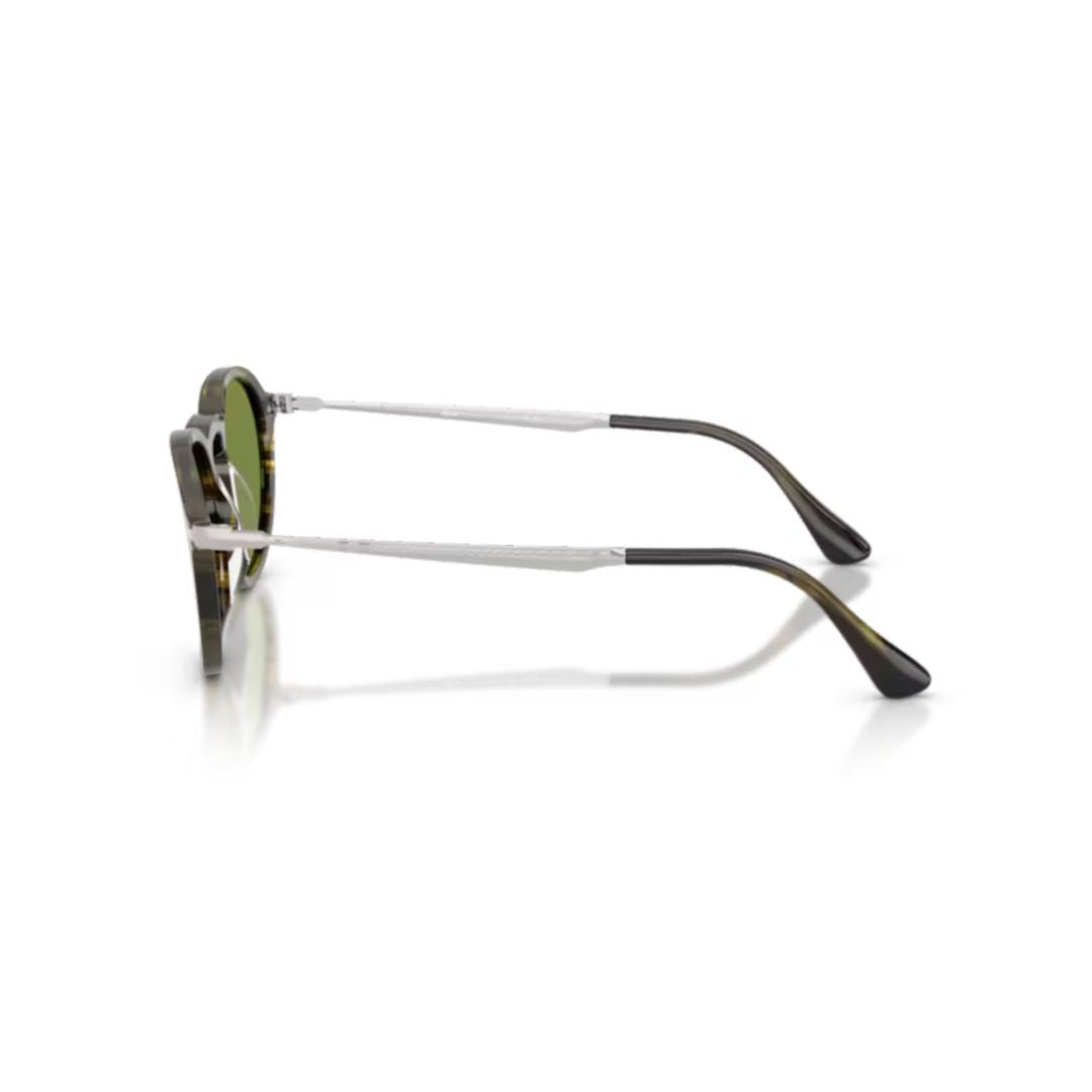 Persol 0Po3383s Round Green Lens Tortoiseshell Acetate Sunglasses