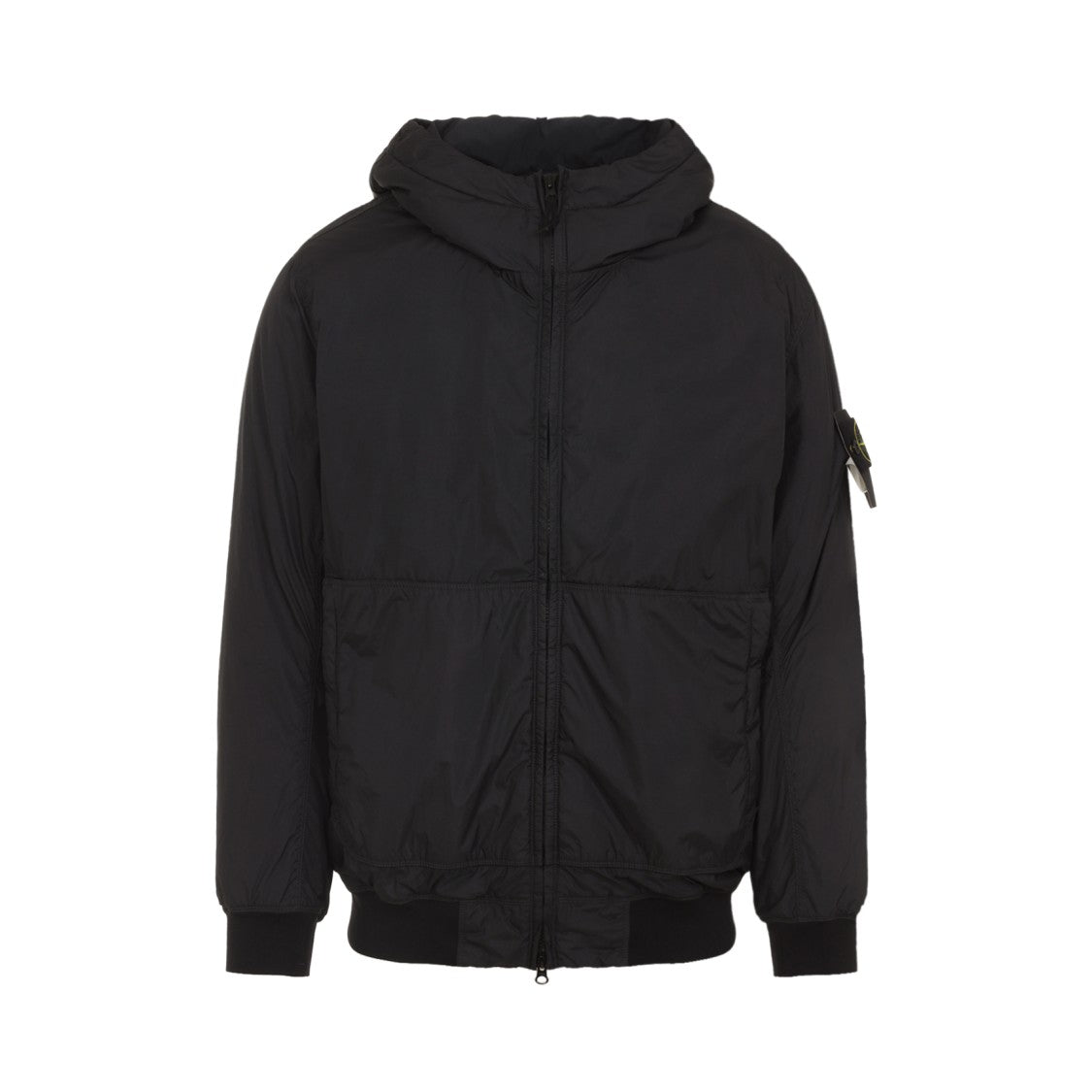 Stone Island Hooded Casual Jacket With Zip Closure