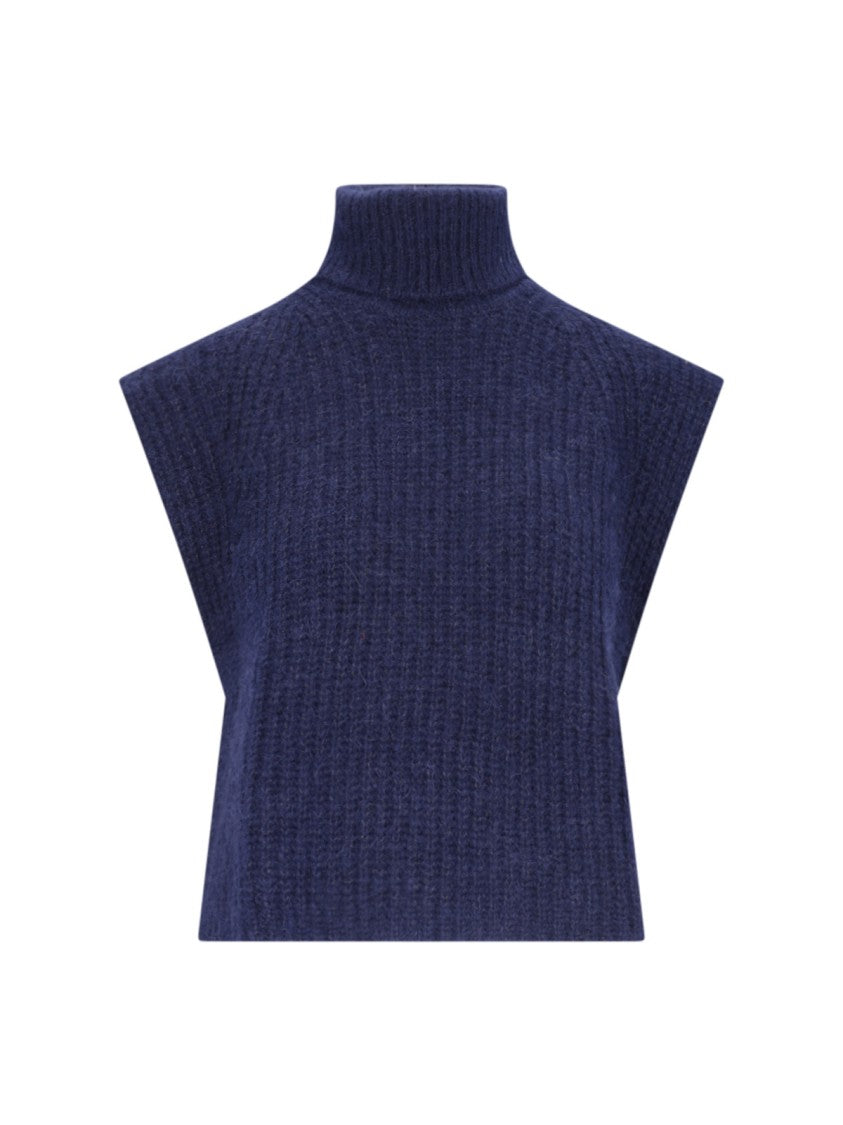 Isabel Marant Étoile Megan Crop Sweater In Blue Stretch