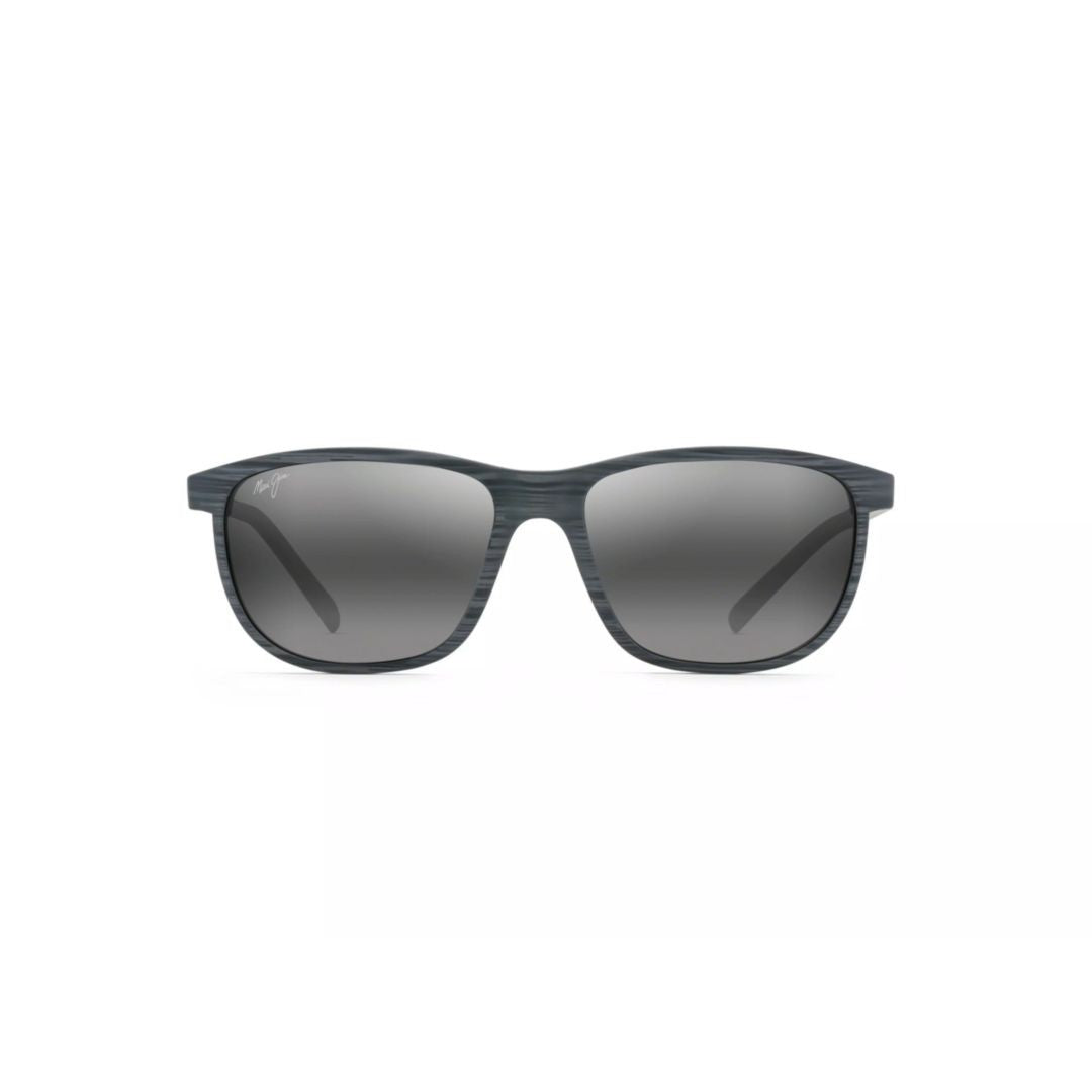 Maui Jim Lele Kawa Rectangular Frame Sunglasses With Woodgrain Texture
