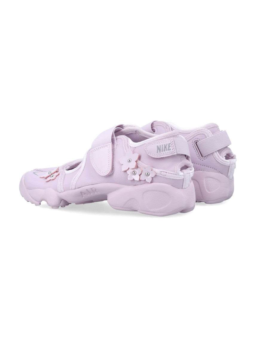 Nike Air Rift Flowers Floral-Appliqué Leather Split-Toe Sneakers
