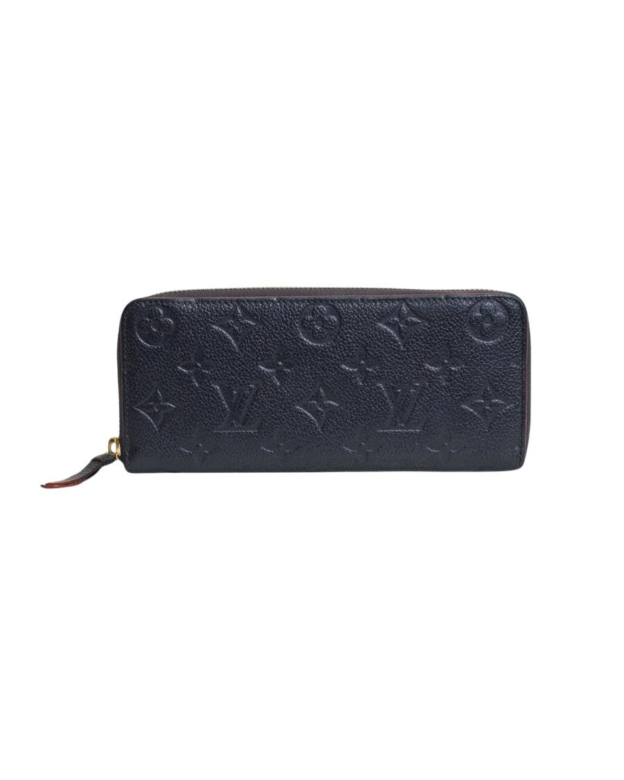 Louis Vuitton Navy Blue Portafoglio Zippy Empreinte