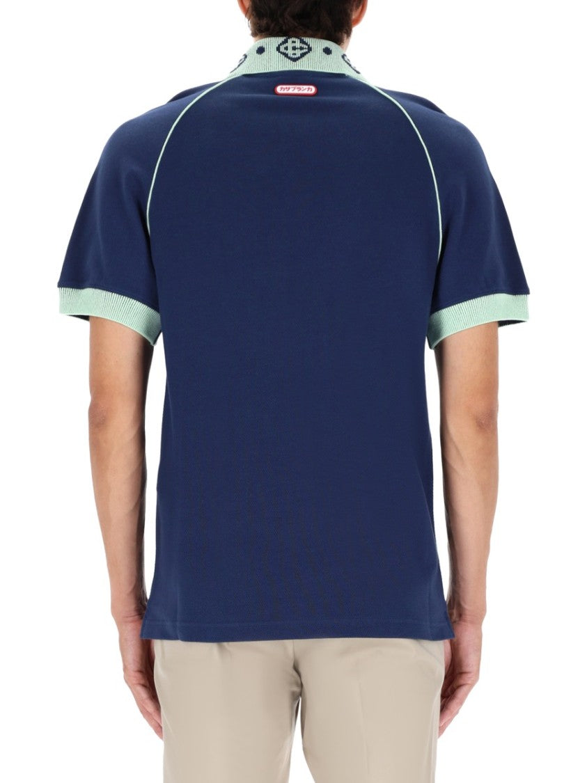 Casablanca Deep Blue Polo Shirt