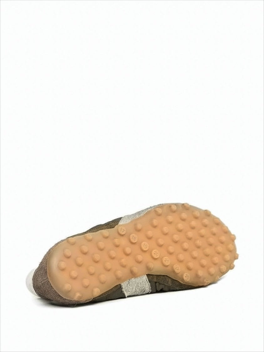 Maison Margiela Quilted Polyester And Suede Sneakers With Textured Sole