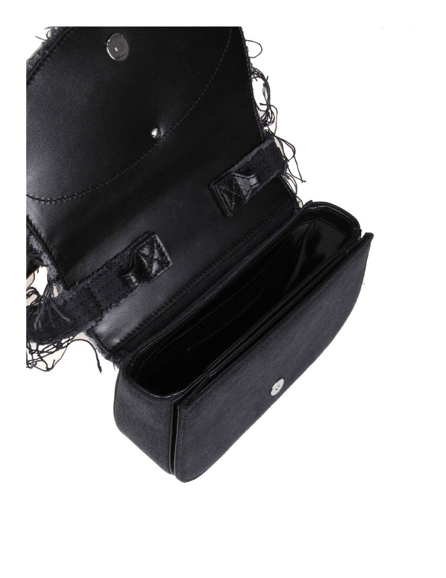 Diesel 1Dr Bag In Black Canvas With Applied Crystals
