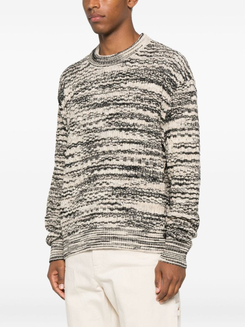 Axel Arigato Textured Knit Crew Neck Sweater With Long Sleeves