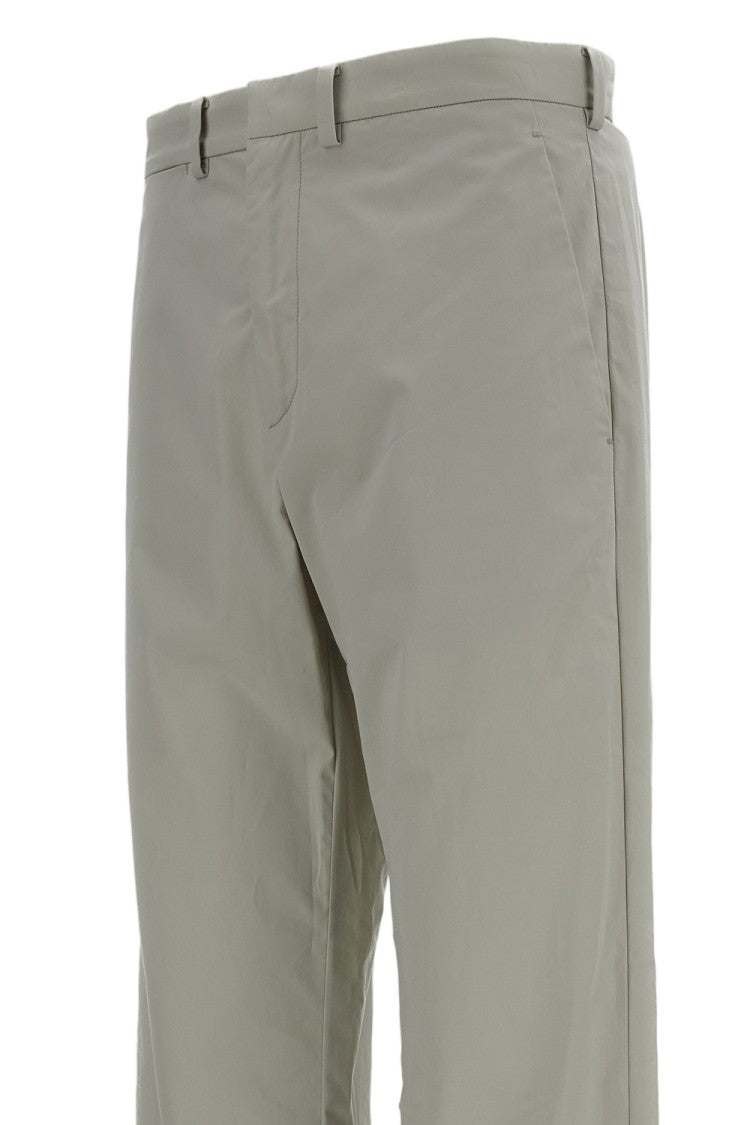 Rier Grey Straight-Leg Cotton Formal Pants