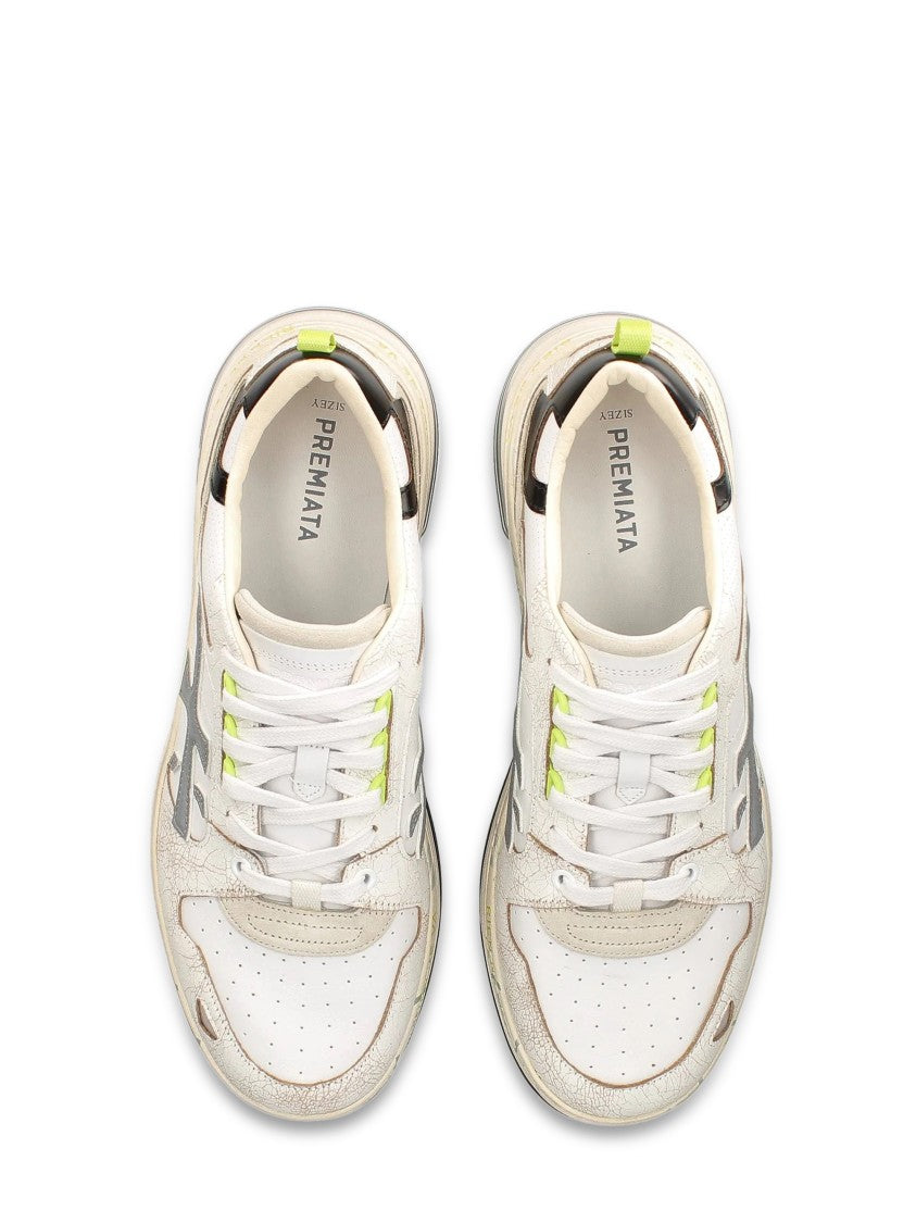 Premiata Sporty Sneakers With Unique Lacing System