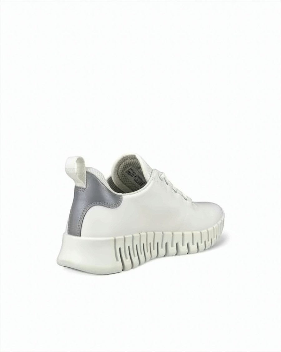 Ecco Minimalist White Sneakers With Smooth Leather Upper