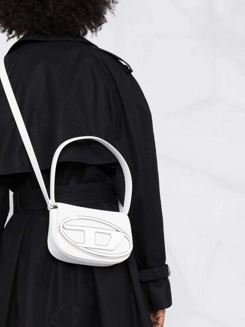 Diesel White 1Dr Nappa Leather Shoulder Bag