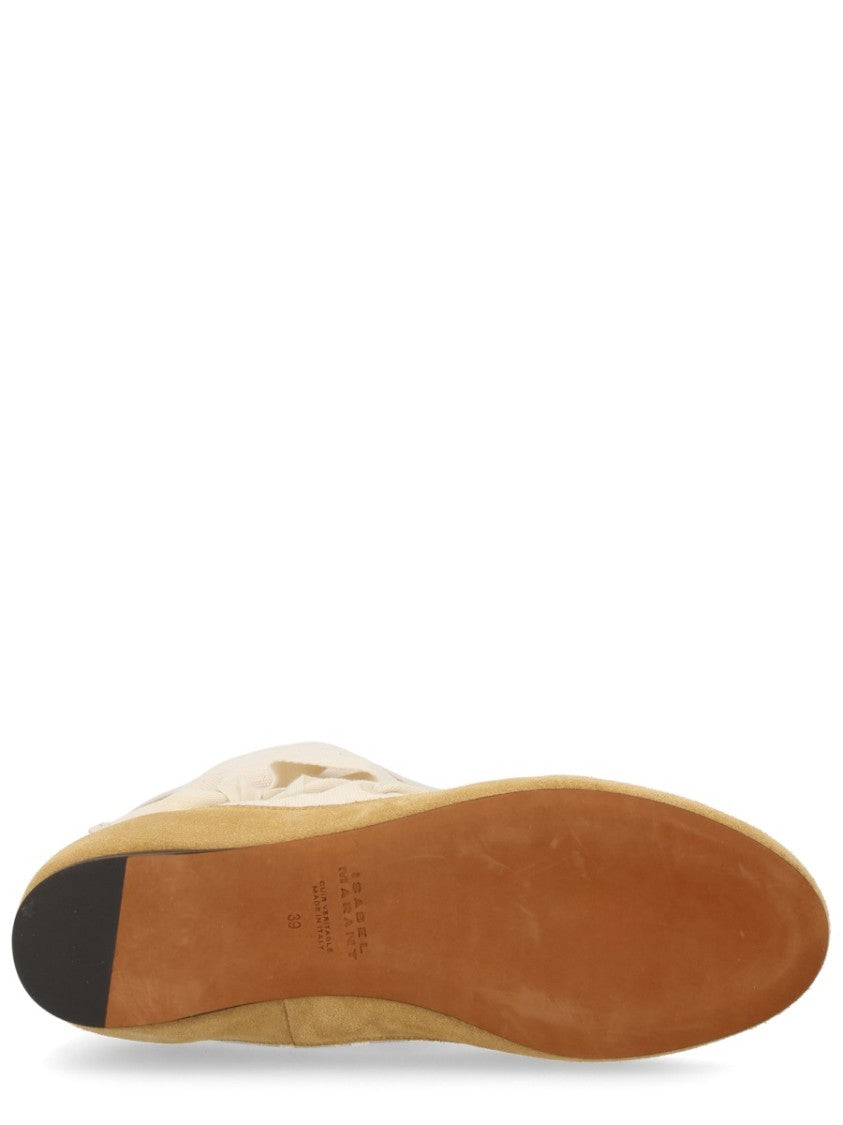 Isabel Marant Neutrals Letiz Slouchy Tie Cotton Boots