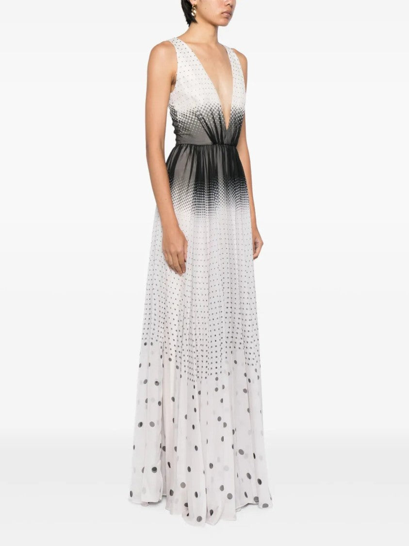 Saiid Kobeisy Polka Dot-Print Gradient-Effect Dress