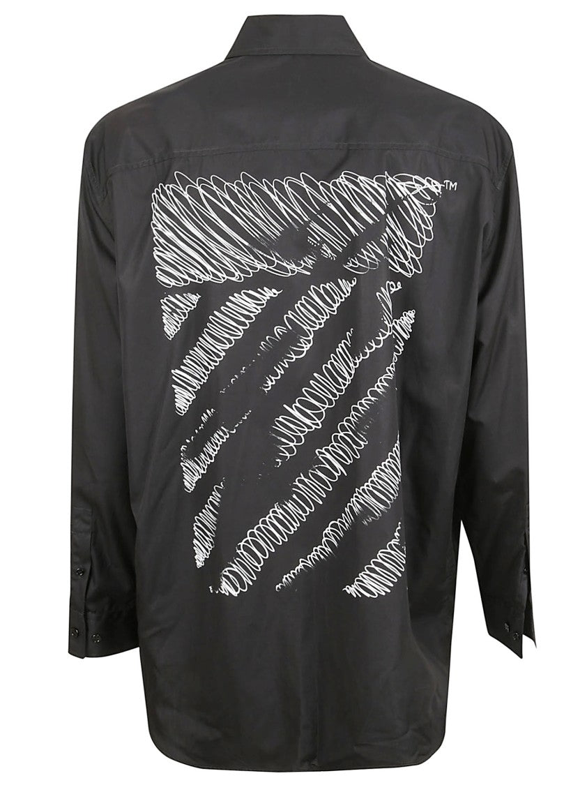 Off-White Cotton Shirt With Embroidered Logo