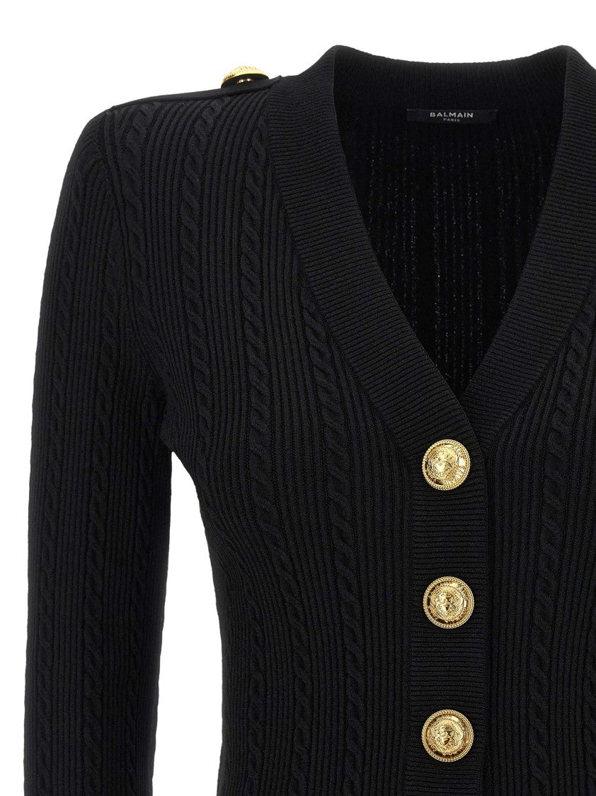 Balmain Twisted Knit Cardigan