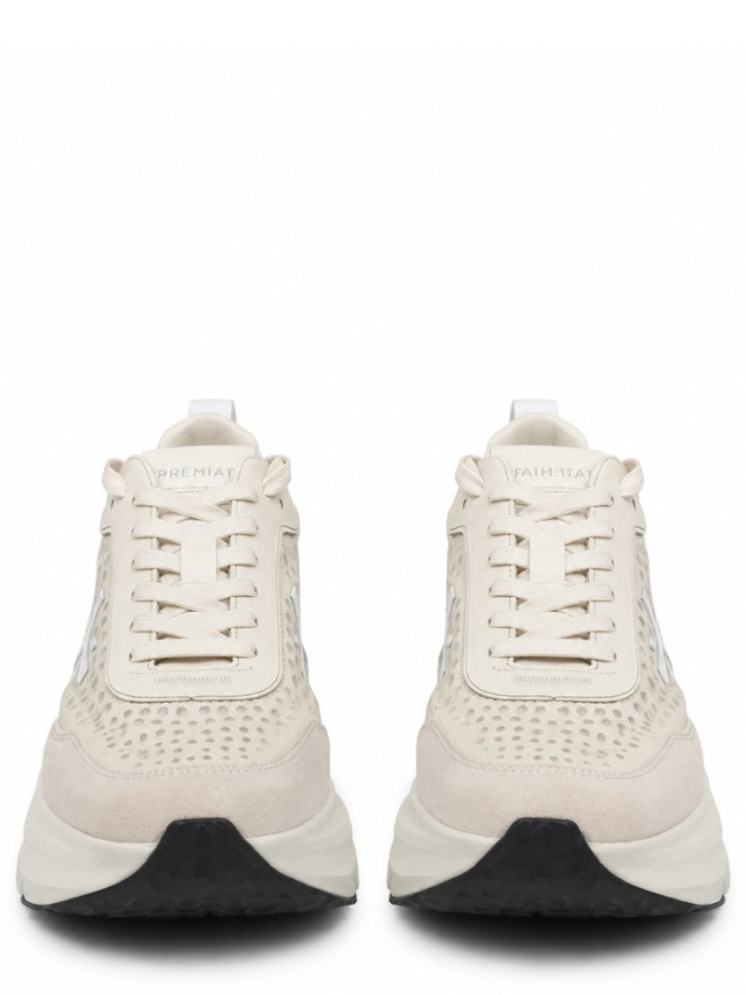 Premiata Perforated Upper Sneakers With Cushioned Sole And Logo Detail