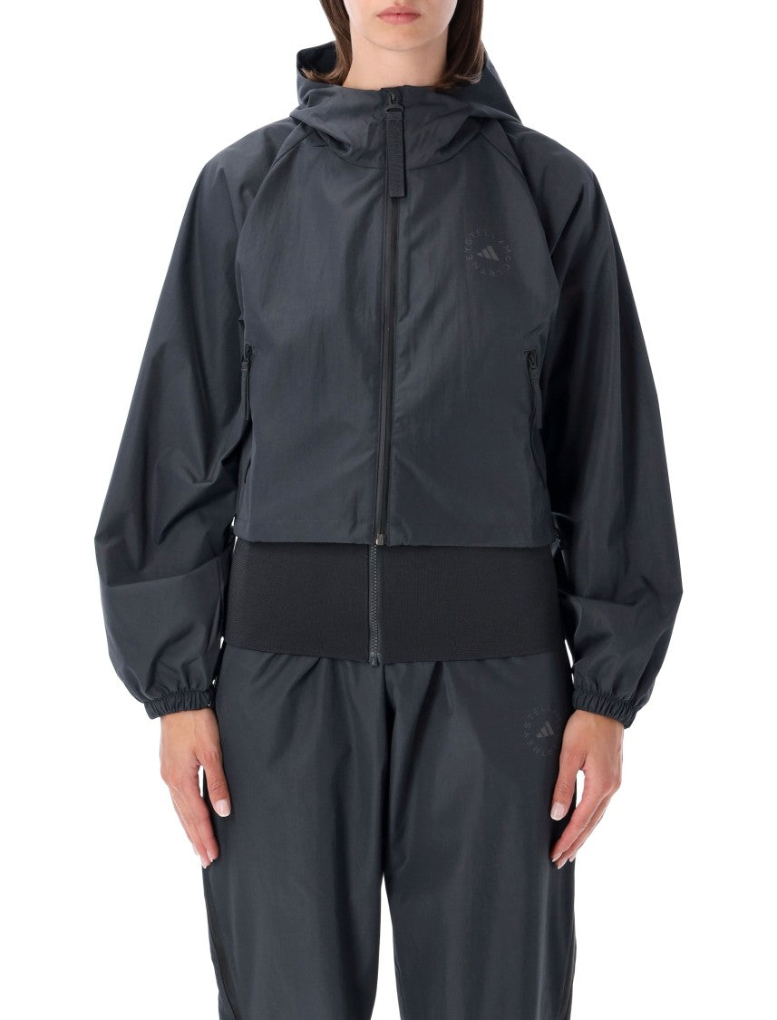 Adidas By Stella Mccartney Cropped Hooded Track Jacket