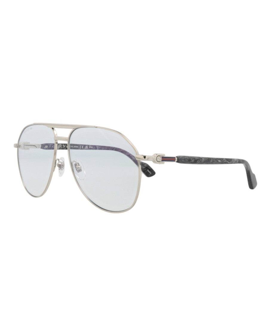 Gucci Aviator-Frame Metal Sunglasses