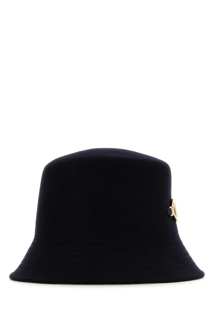 Valentino Garavani Midnight Blue Felt Bucket Hat