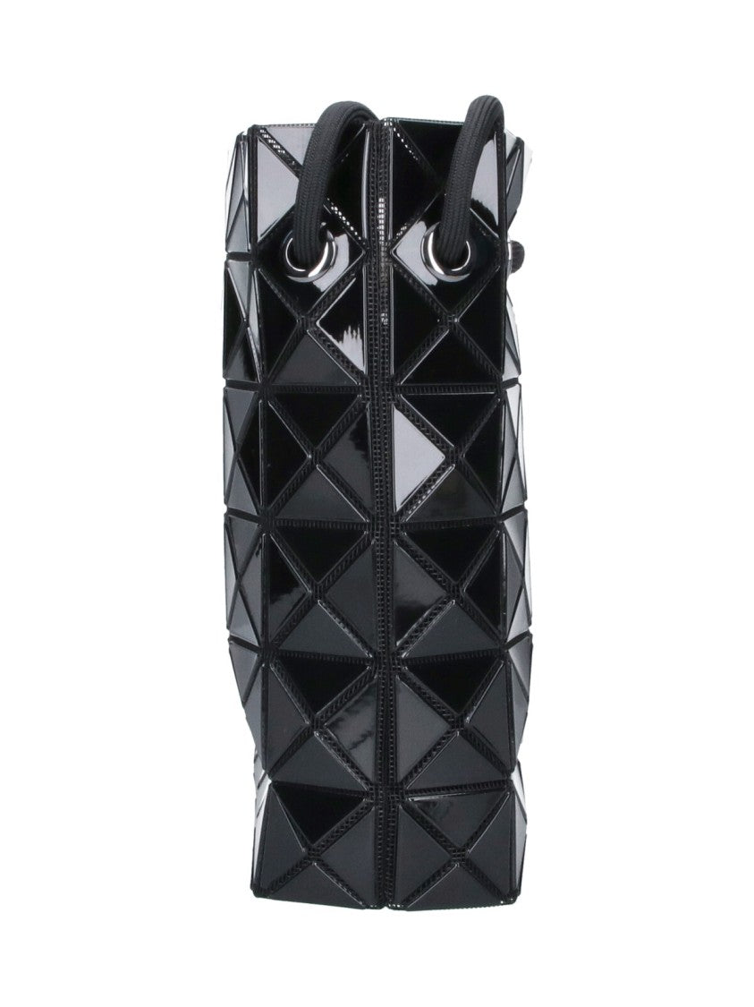 Bao Bao Issey Miyake Black Wring Geometric Pvc Drawstring Bucket Bag