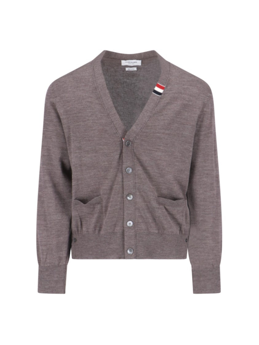 Thom Browne Logo Cardigan – Brown