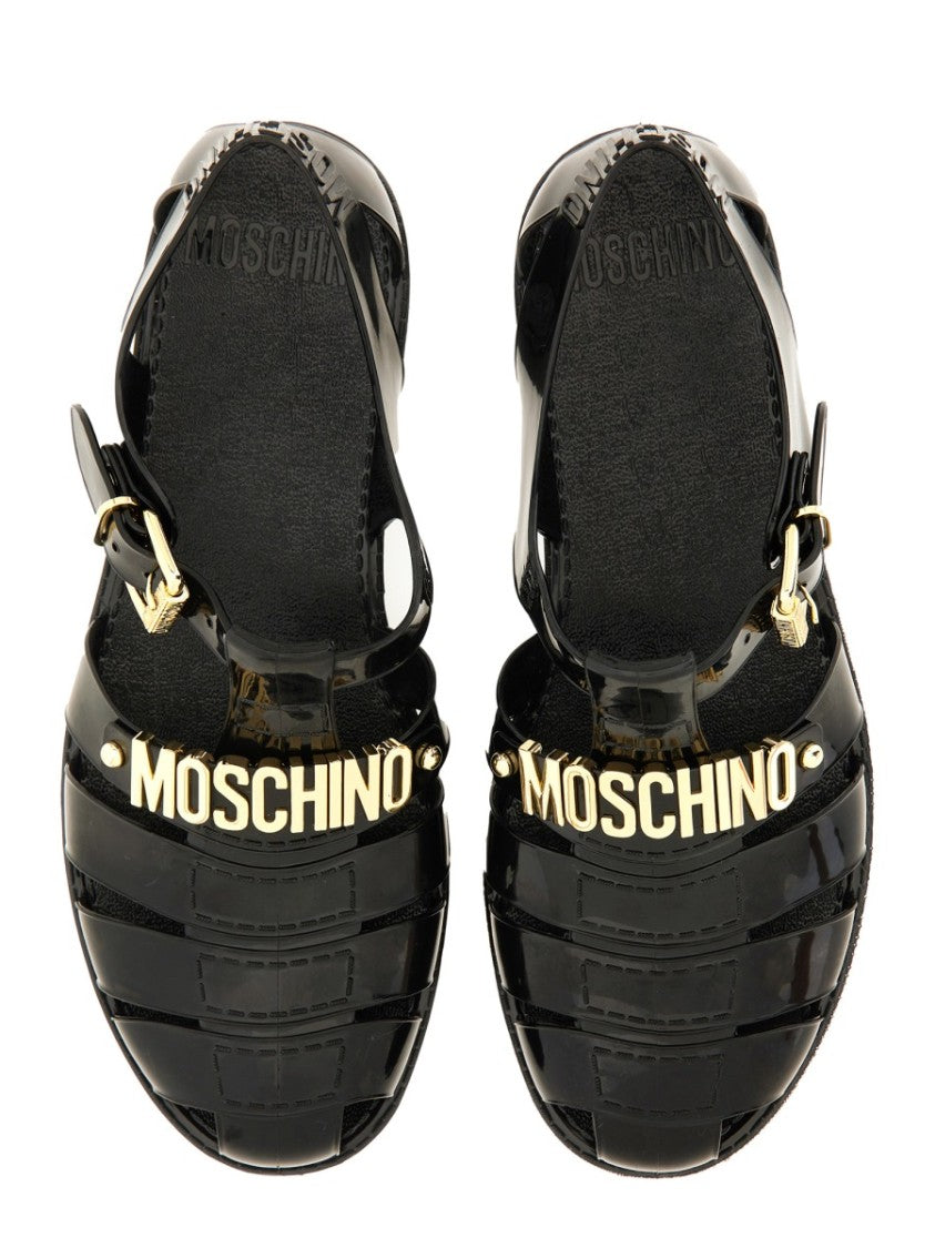 Moschino "Jelly" Sandal With Lettering Logo