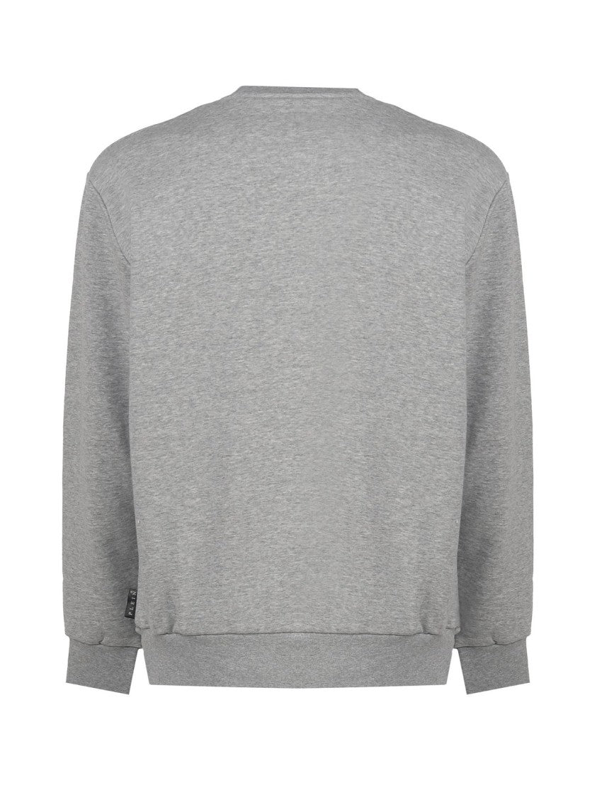 Philipp Plein Long Sleeve Crew Neck Sweatshirt With Subtle Hexagon Logo