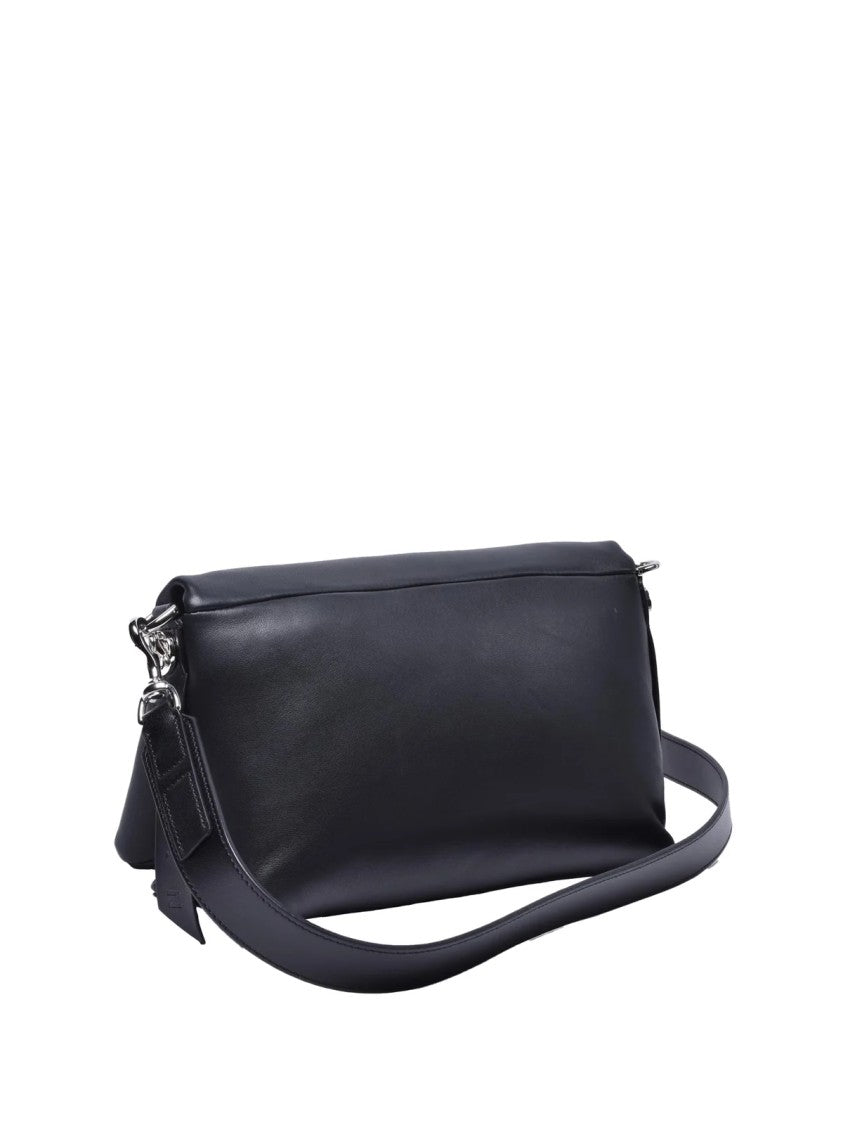 Hogan Leather Shoulder Bag - Black