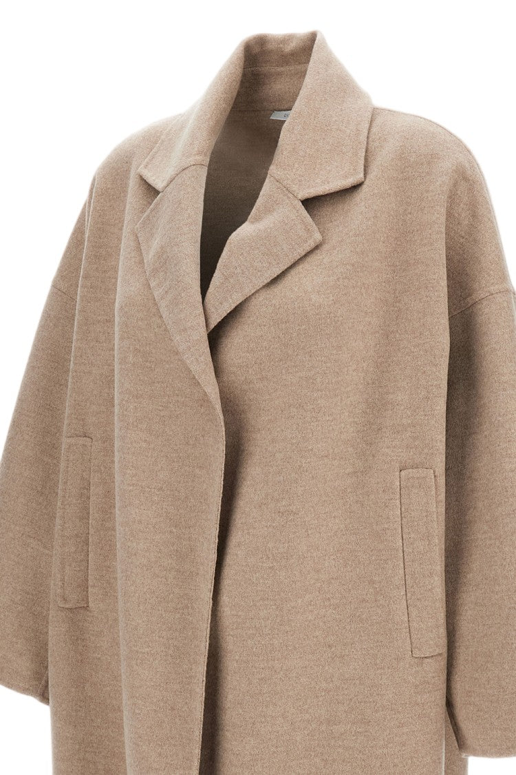 Dusan Single-Breasted Cashmere Coat With Open Front And Welt Pockets