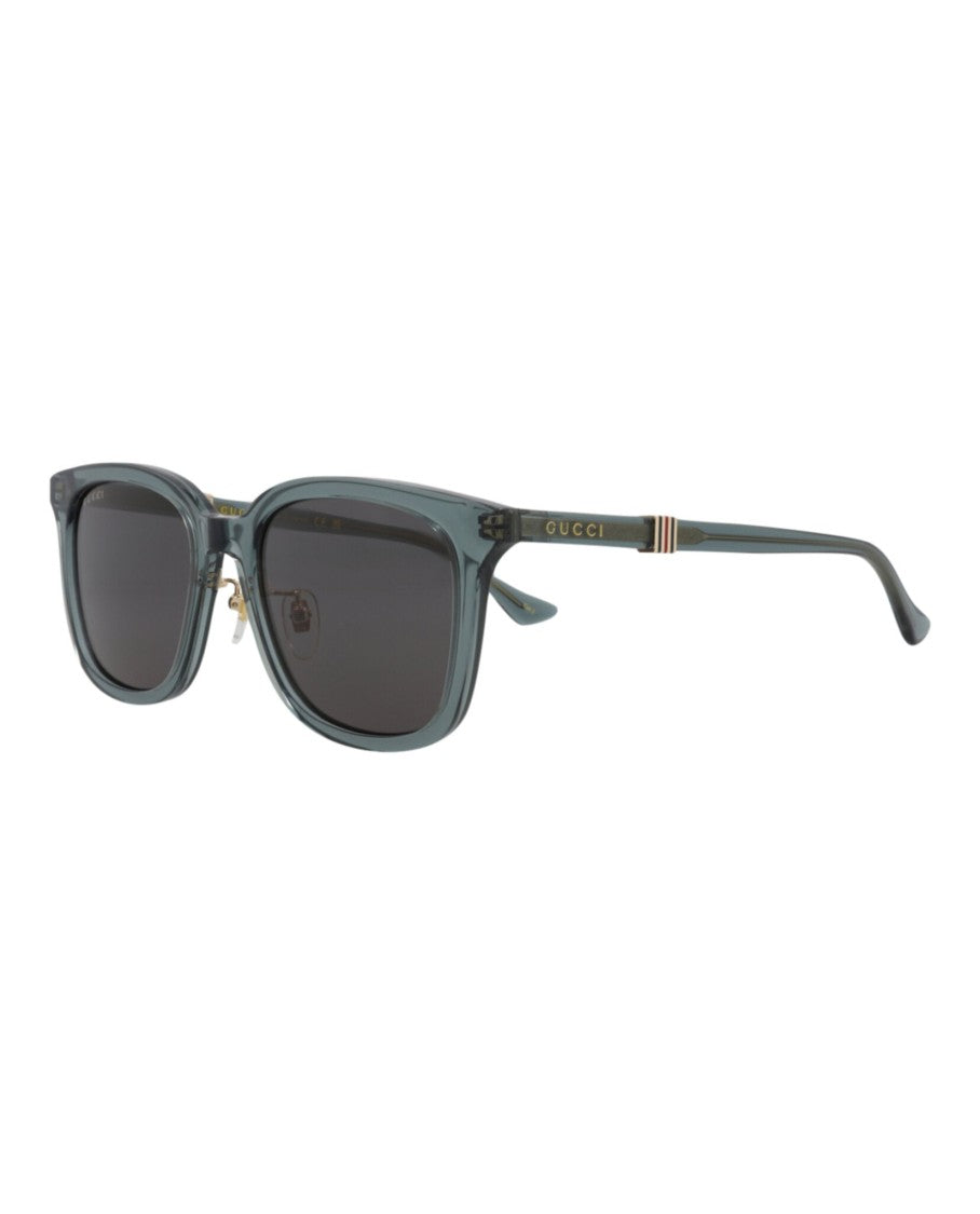 Gucci Square-Frame Recycled Acetate Sunglasses With Gold-Tone Branding