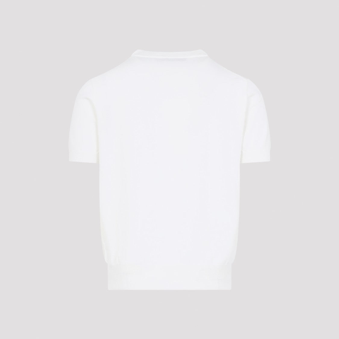 Canali White Cotton Crew Neck T-Shirt