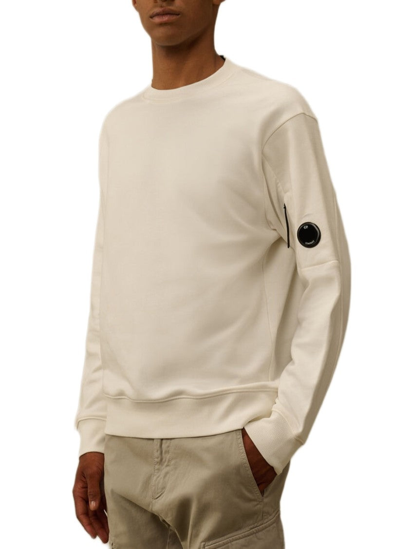 C.P. Company Diagonal Raised Fleece Crewneck Sweatshirt With Iconic Lens Detail