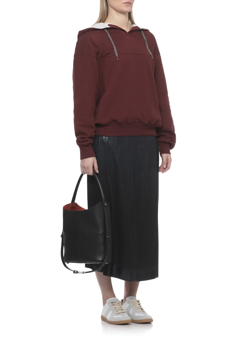 Maison Margiela Red Cotton Kangaroo Hoodie