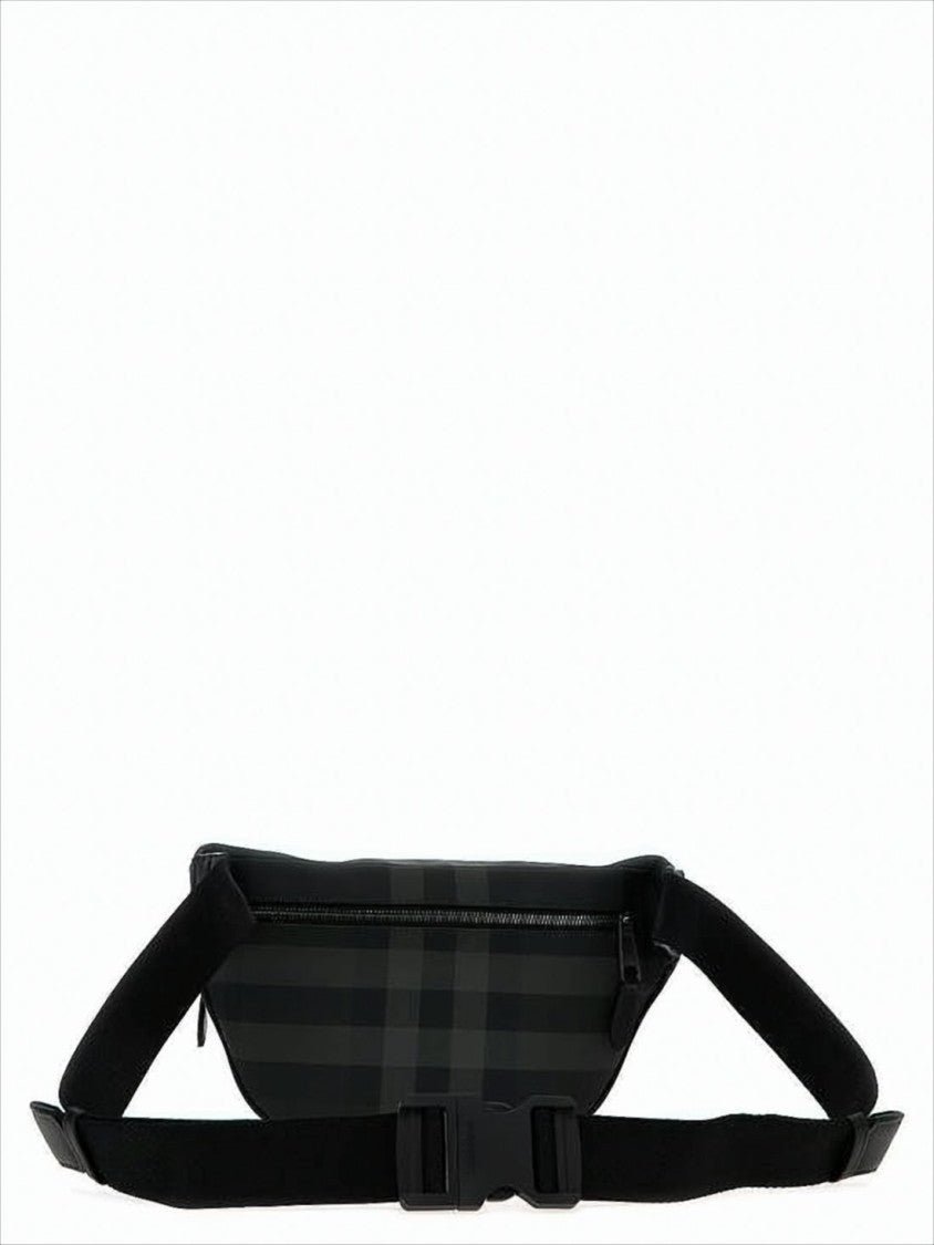 Burberry Black Coated Canvas Crossbody Bag