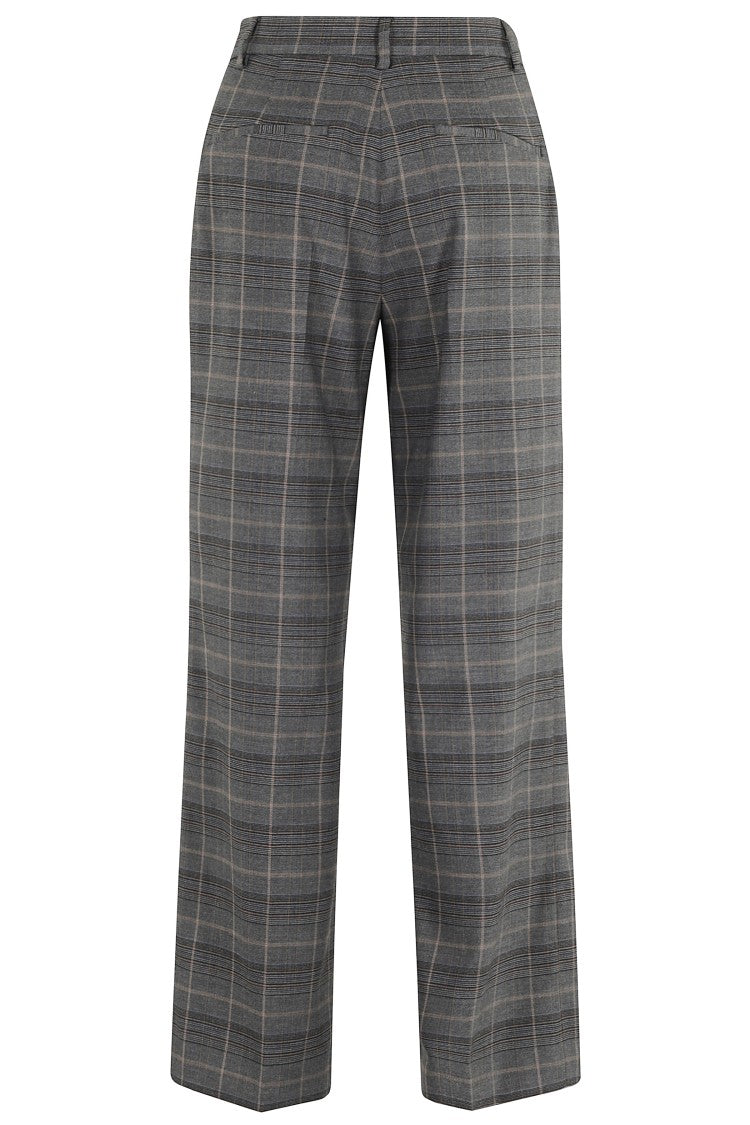 Seventy High-Waisted Straight Leg Pants With Prince Of Wales Pattern