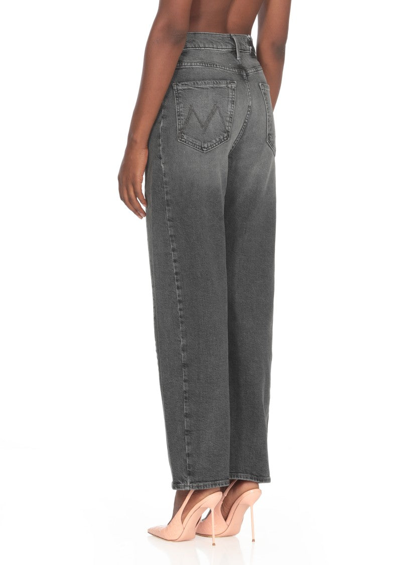 Mother Grey Back Embroidery Five Pockets Jeans