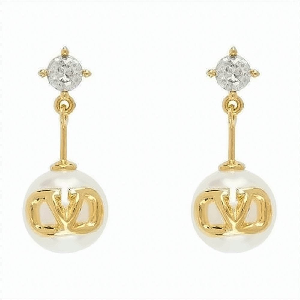 Valentino Garavani Delicate Crystal And Faux Pearl Earrings