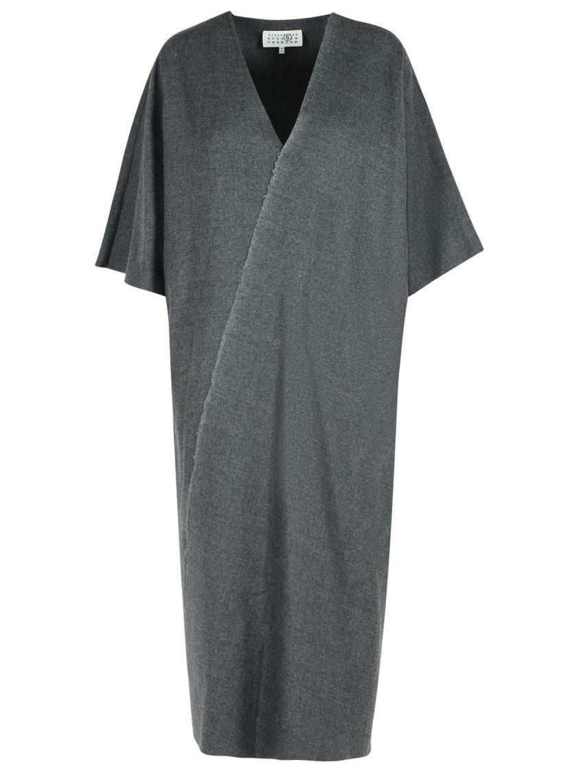 Mm6 By Maison Margiela Grey Virgin Wool Dress