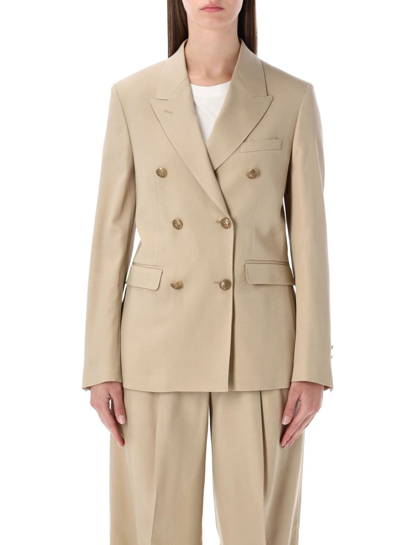Golden Goose Sand Double-Breasted Blazer